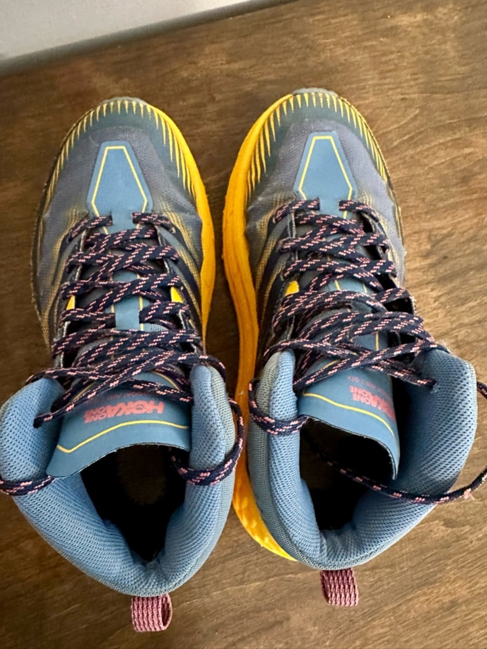Hoka W Speedgoat Mid 2 GTX Shoes Provincial Blue/Saffron Size 6.5 - Picture 5 of 7